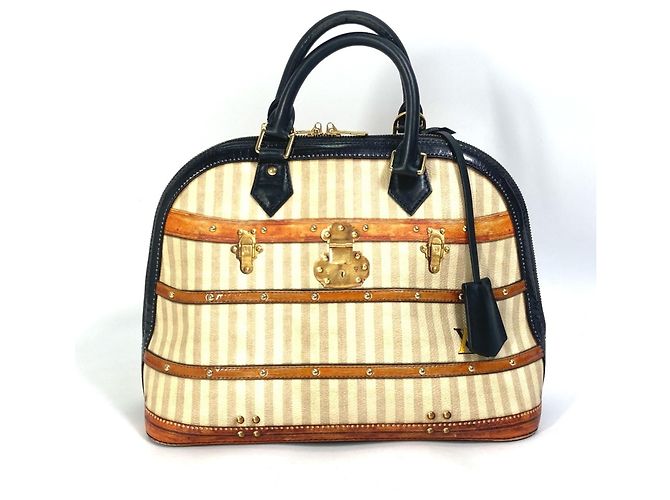 Bolsa de mão Alma PM transformada Louis Vuitton M52348 Preto Bege