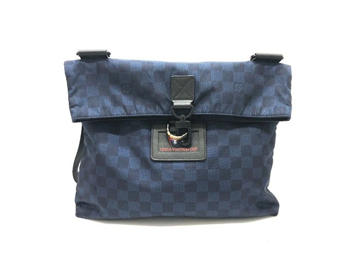 Borsa a Spalla Louis Vuitton Damier Challenge Alizee Cup Nero Blu navy