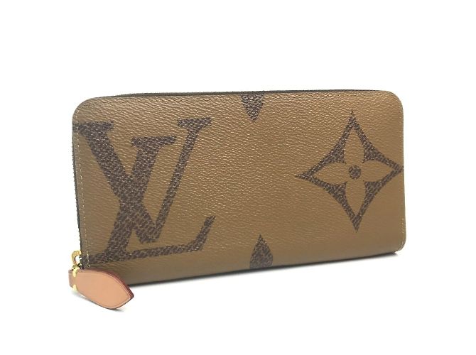 Louis Vuitton Monogramm Reverse Zippy Geldbörse Braun