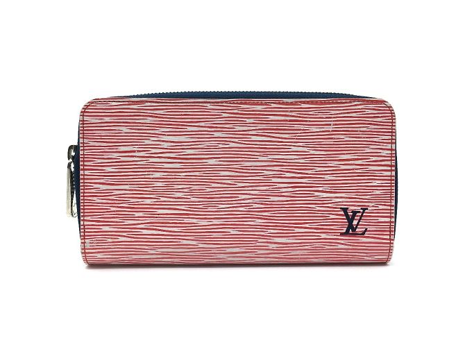 Cartera Zippy de denim Epi Louis Vuitton Roja