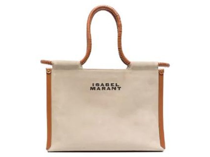 Borsa Isabel Marant Beige in scamoscio e pelle Marrone chiaro
