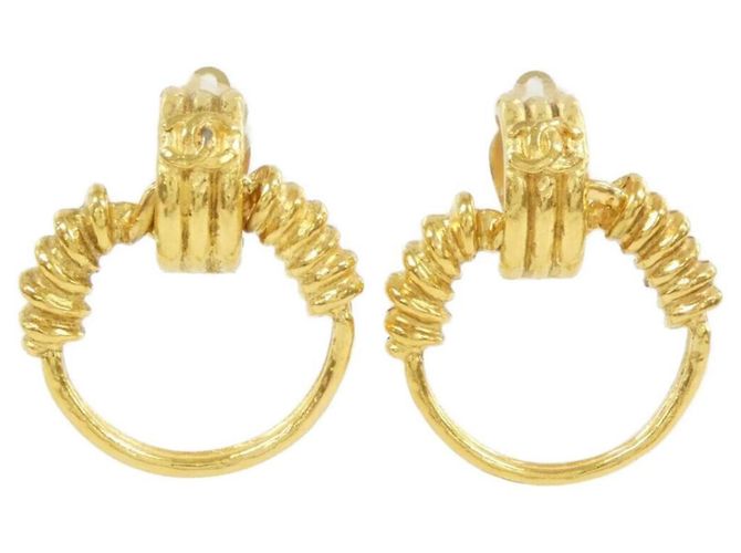 Orecchini a clip dorati Chanel D'oro