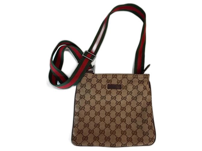 Sac messager Gucci GG monogram web 146390 Beige