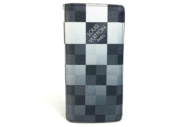 Brazza Louis Vuitton Damier Graphite Long Wallet Black