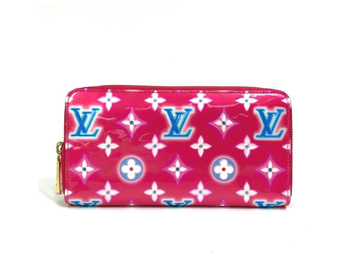 Cartera Zippy Monogram Vernis Louis Vuitton Rosa