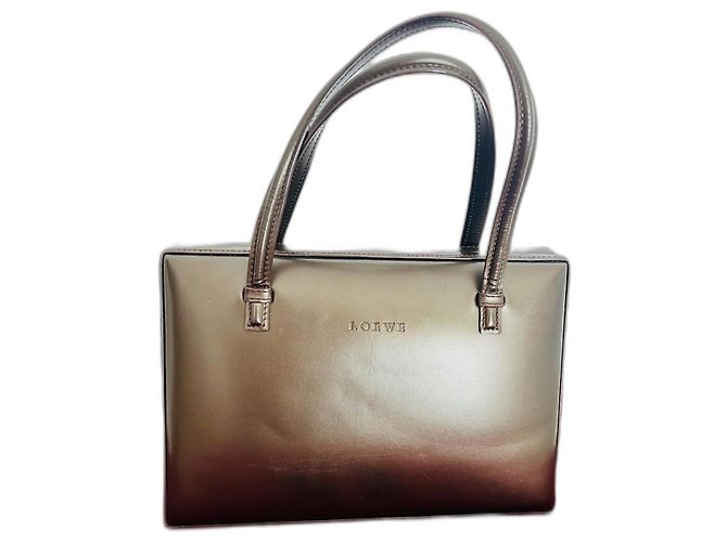 Loewe Lederhandtasche Dunkelbraun