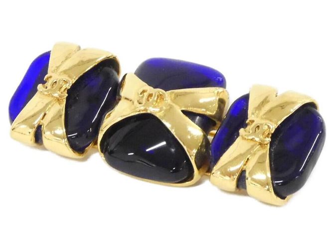 Spilla Chanel Blu e Oro D'oro