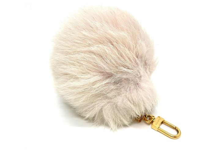 Charm de bolsa com chaveiro Fuzzy Bubble Louis Vuitton Rosa