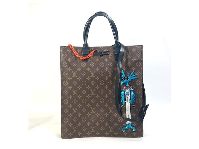 Bolsa Sac Plat 2-Way LV Friends Monograma Louis Vuitton Marrom