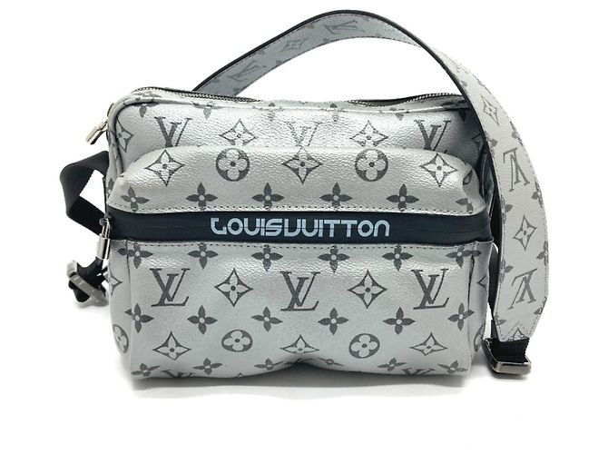 Louis Vuitton Monogram Reflect Messenger PM Shoulder Bag Silvery