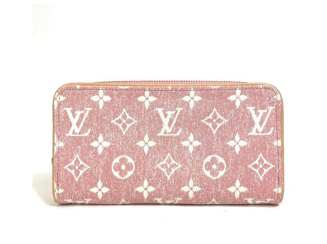 Cartera larga de denim Monogram Louis Vuitton Rosa