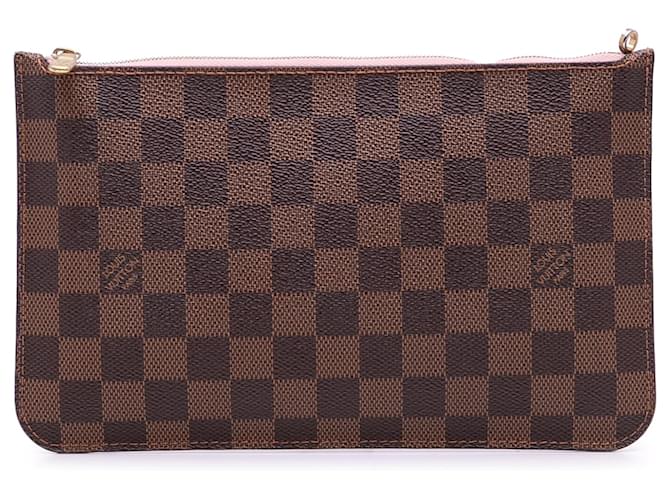 Louis Vuitton Brown Damier Ebene Neverfull MM Pouch Cloth  ref.2422940