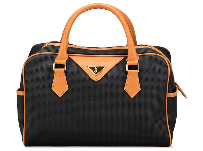 Borsa Boston Saint Laurent in PVC nero