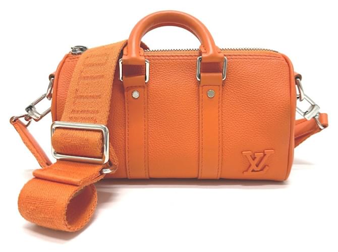 Louis Vuitton M81004 LV Aerogram Keepall XS 2-Way Shoulder Bag Orange Leather  ref.2423017