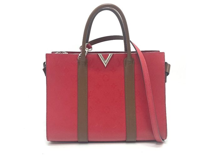 Louis Vuitton Monogram Very Tote MM 2-Wege Tasche Rot