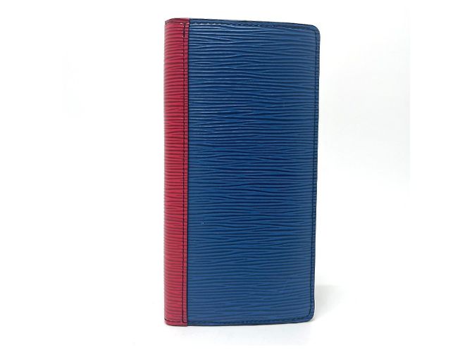 Cartera Bifold Long Brazza NM de Cuero Epi Louis Vuitton Roja Azul Verde