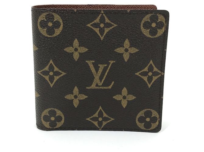 Cartera corta Marco Monograma Louis Vuitton Castaño