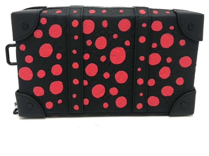 Louis Vuitton Monogram Dot Soft Trunk Wallet Shoulder Bag Black