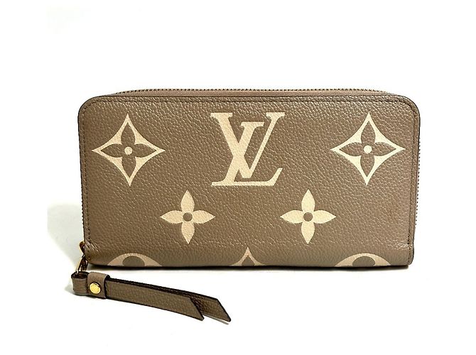 Cartera Larga Monogram Empreinte Louis Vuitton Beige Gris