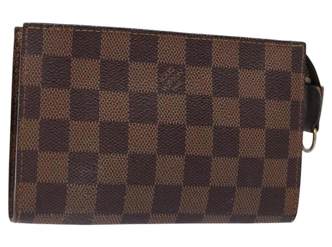 LOUIS VUITTON Bolsa Marais Damier Ebene LV Auth 136870