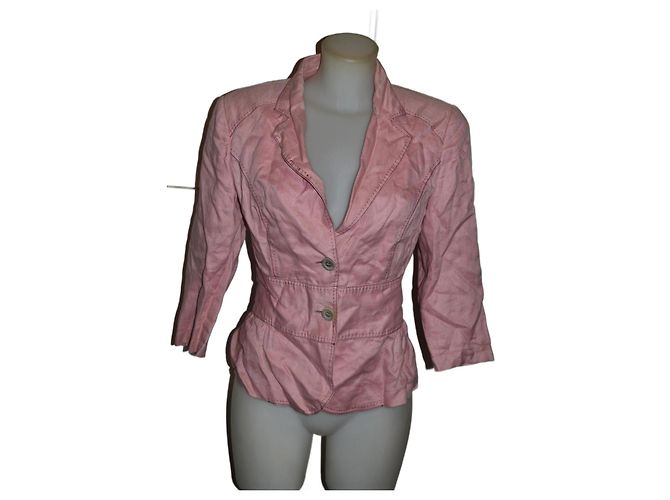 Giacca Sportmax in lino rosa maniche 3/4