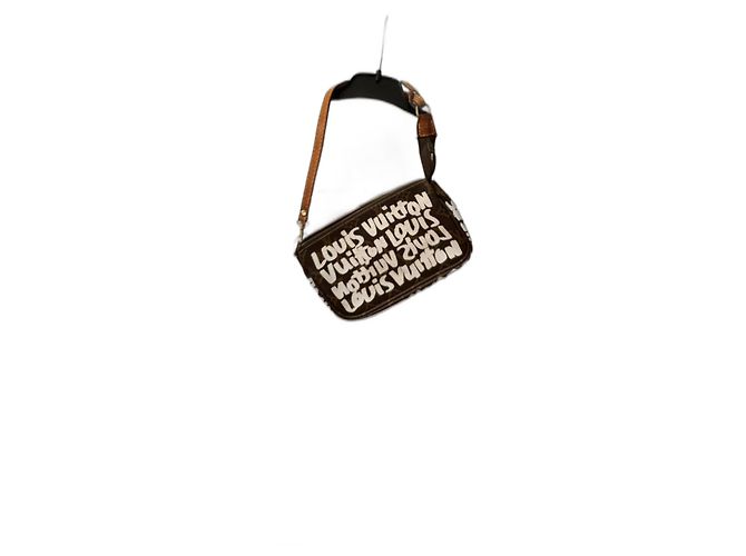 Louis Vuitton Stephen Sprouse Graffiti Accessory Pouch Brown White