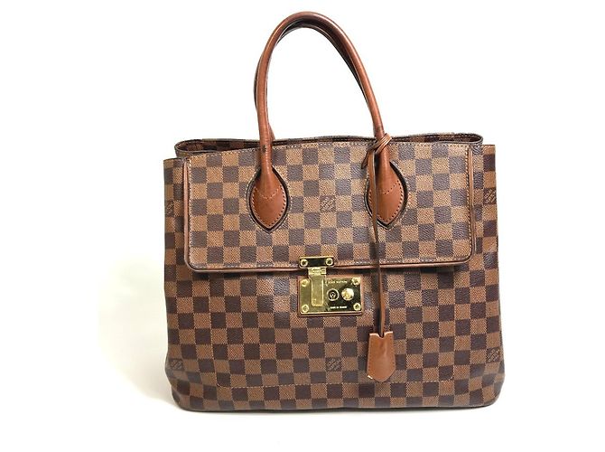 Bolsa tote Damier Ascot Louis Vuitton Marrom