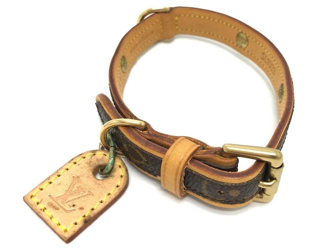 Collare per cane Monogram Louis Vuitton Marrone Monogramma