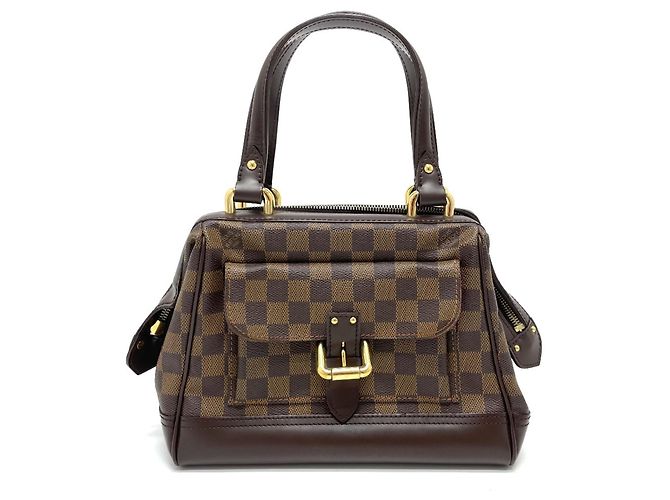 Bolsa de mão com alça superior Damier Knightsbridge da Louis Vuitton Marrom Damier ebene