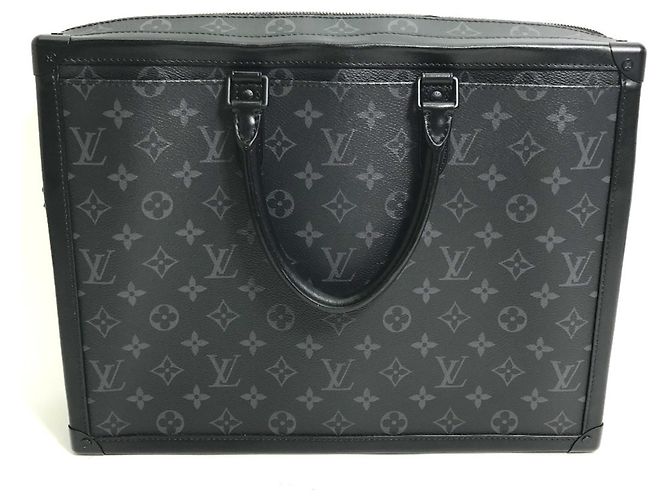 Pasta Soft Trunk Monogram Eclipse da Louis Vuitton Preto