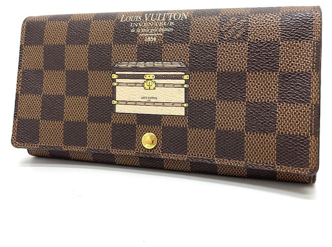 Cartera Bifold Sarah Damier Louis Vuitton Castaño Damier ebene