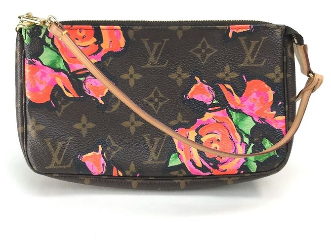 Borsa Pochette Accessoires Monogram Rose Louis Vuitton Marrone Monogramma