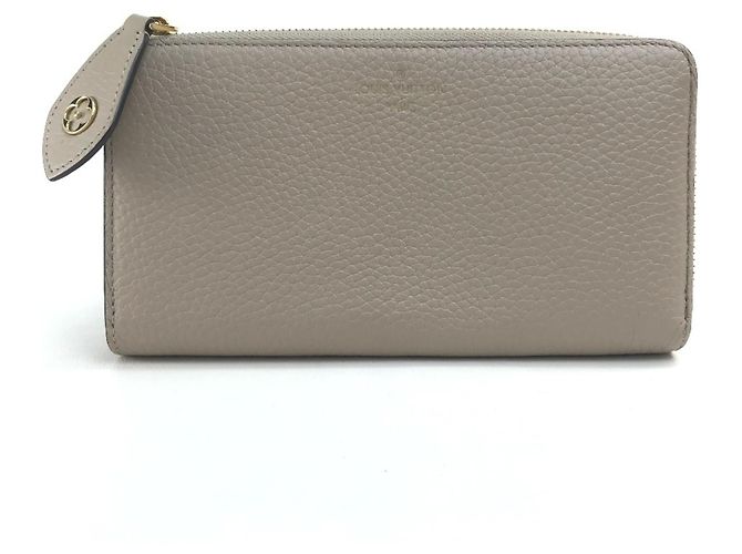 Louis Vuitton Monogramm Blumen Zippy Geldbörse Comete Beige