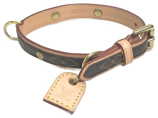 Collier pour chien Baxter PM Monogram Louis Vuitton Marron Monogramme