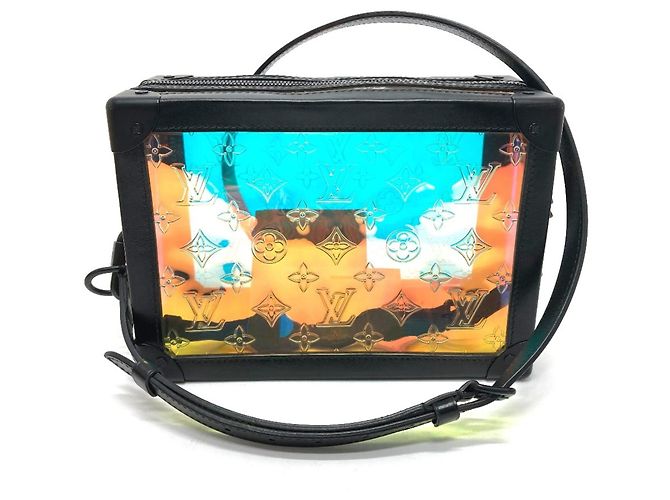 Louis Vuitton Monogram Prism Soft Trunk Shoulder Bag Black