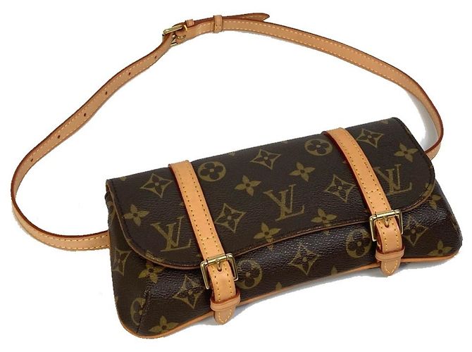 Poche Marel de Cintura en Lona Monogram Louis Vuitton Castaño