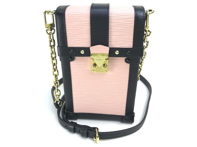 Pochete Trunk Vertical em Couro Epi Louis Vuitton Rosa
