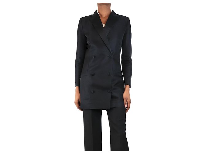 Iro Black double breasted blazer - size UK 8