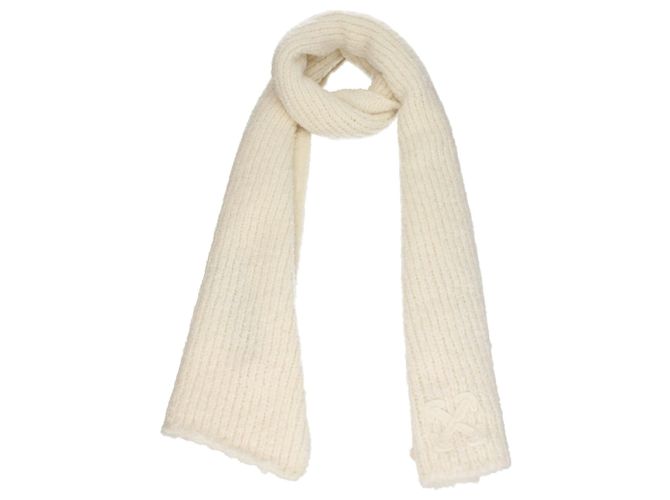 Off White Sciarpe di lana beige