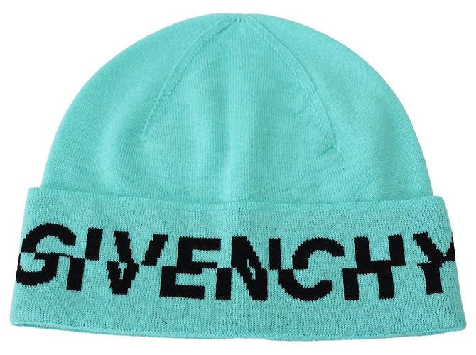 Givenchy Berretto in lana verde unisex con logo