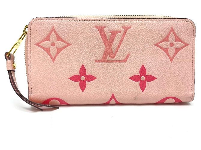 Louis Vuitton Monogram Empreinte Zippy Wallet Pink