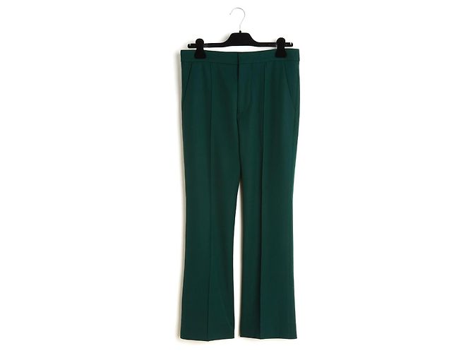 Marni Dunkelgrüne Wolltrumpfhosen FR38 IT40 Intl M US28