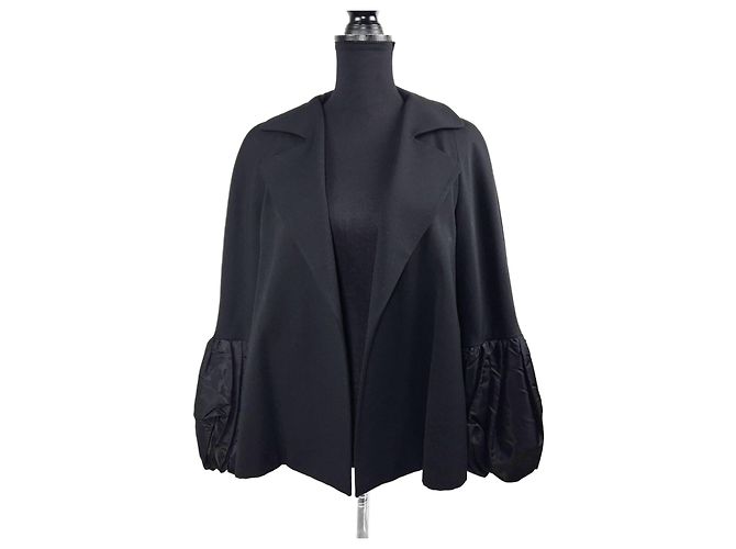 Christian Lacroix black wool jacket with puff sleeves