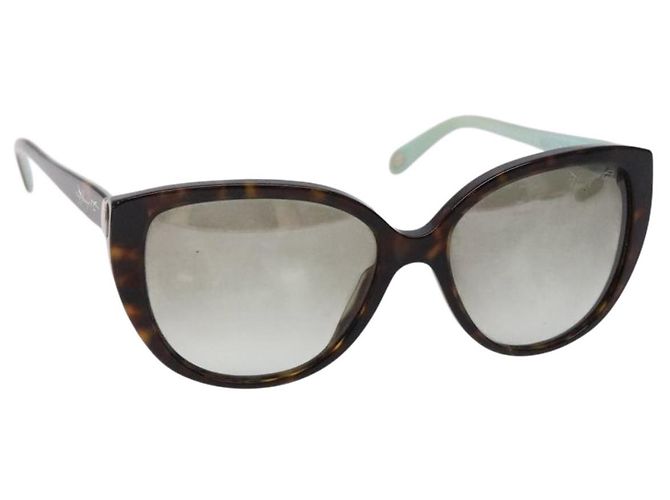 Autre Marque Gafas de sol TIFFANY&Co. de plástico marrón Auth BA4788 Castaño