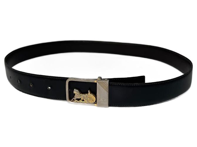 Céline Vintage Celine Paris Ledergürtel schwarz