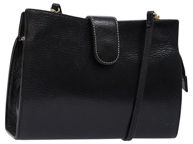 BALLY Borsa a Spalla in Pelle Nera e Oro Auth BA4279 Nero D'oro 