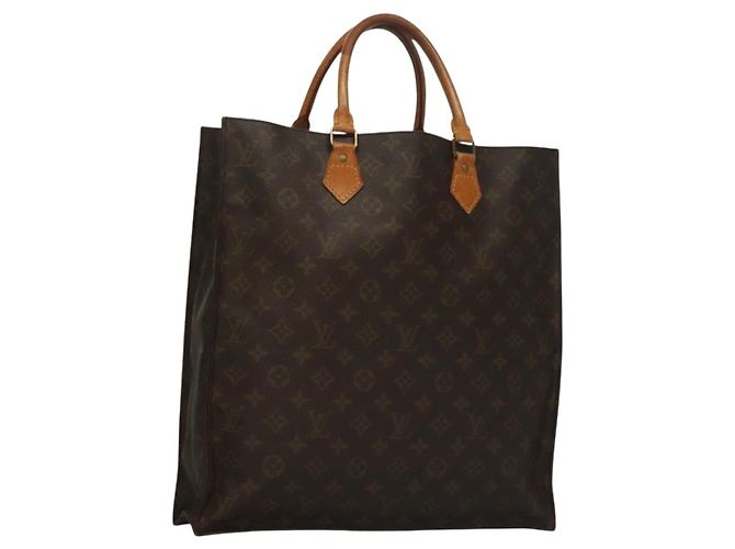 LOUIS VUITTON Monogram Sac Plat Handtasche M51140 LV Auth 136062 Monogramm
