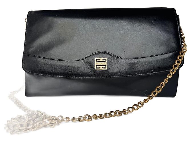 Sac en cuir verni 4G vintage Givenchy noir