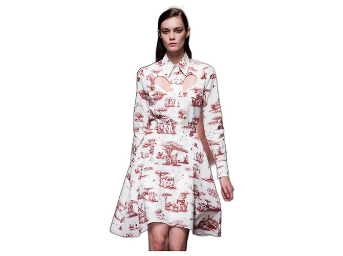 Carven Set, Vintage Scene Modell SS2013 Beige Bordeaux