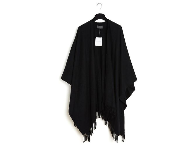 Eric Bompard Schwarzer Kaschmir-Cape TU NWT